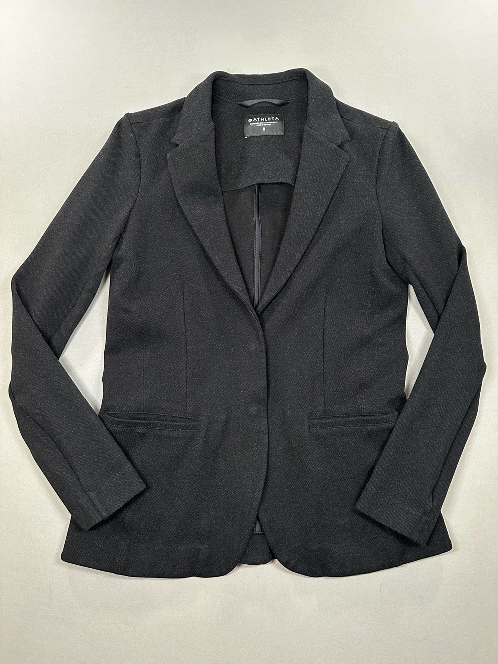 Athleta Venice Blazer, Comfortable Stretch w/ 2-Snap Front - Womens 8
